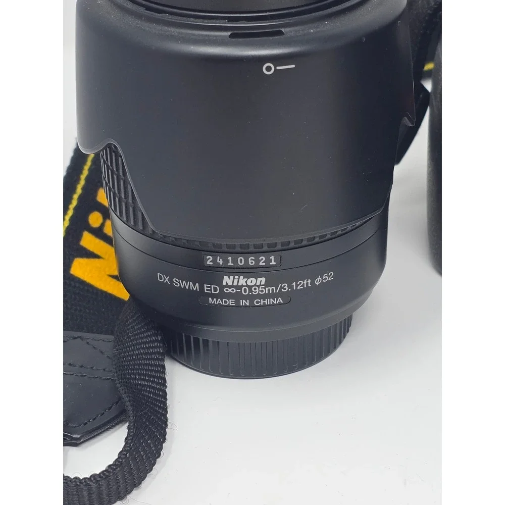 Nikon D3100 DSLR Camera Bundle 18-55mm 35mm 70-300mm Lenses Case Charger